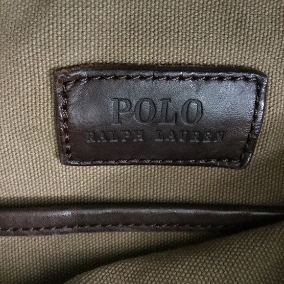 Polo Ralph Lauren Rare Vintage Canvas Leather Messenger Shoulder Bag - Picture 4 of 7